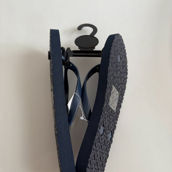 NWT Tory Burch Thin Flip Flop Mixed Logo Blue Sandals Size 5 Summer 10054-K20 - Picture 4 of 9